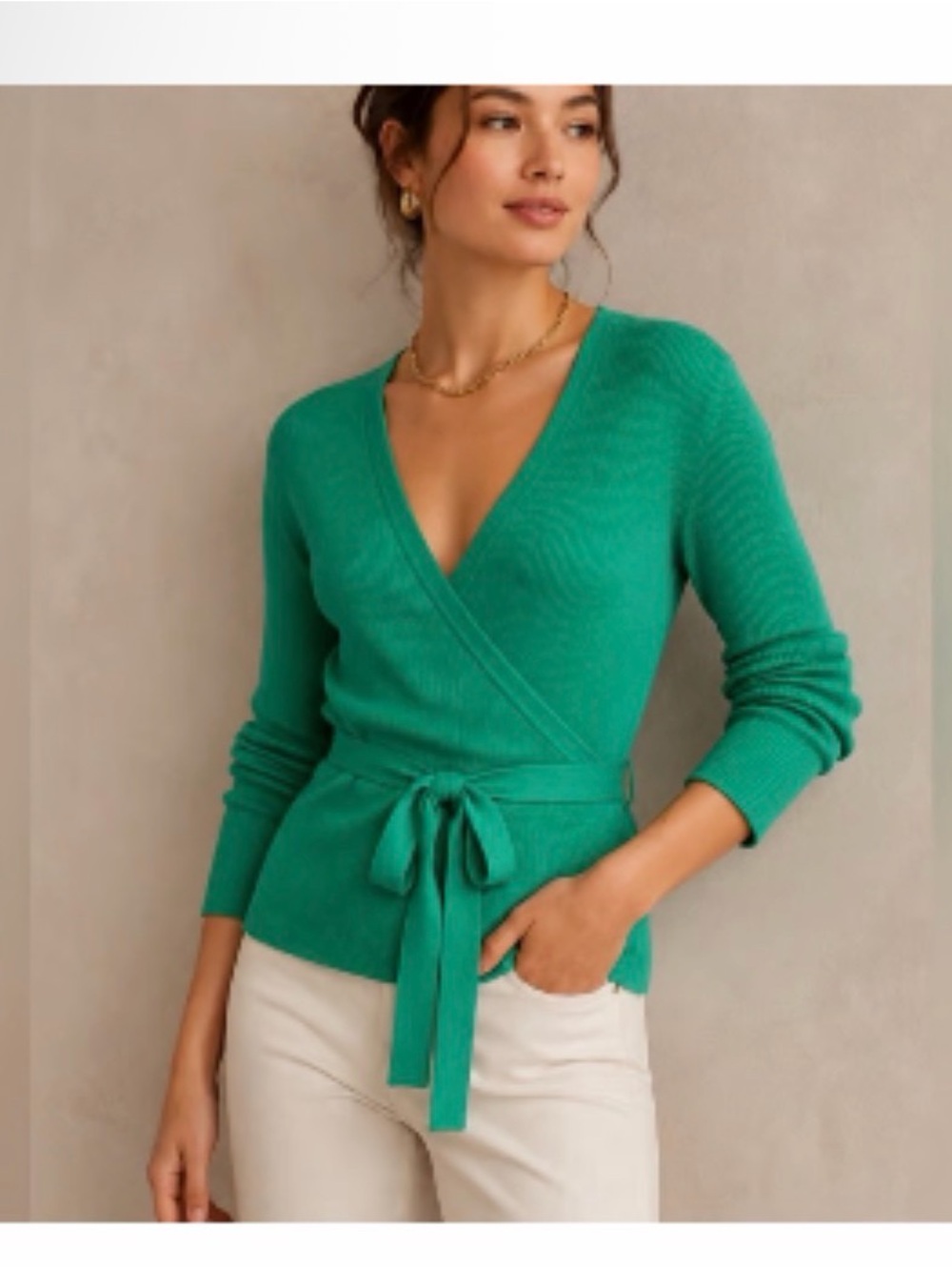 Cabi Women Green Ribbed Cocktail Cardigan Size Small NEW